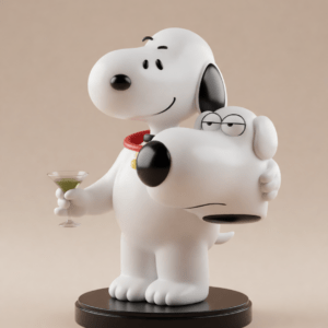 Snoopy Disguised as Brian Griffin – Collectible Toy Art Figure