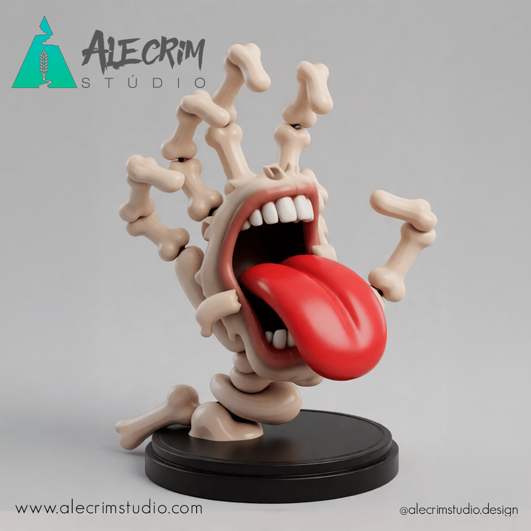Screaming Hand Ossos – Alecrim Studio Surreal Toy Art