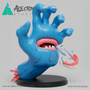 Old Toothless Screaming Hand Sculpture – Toy Art