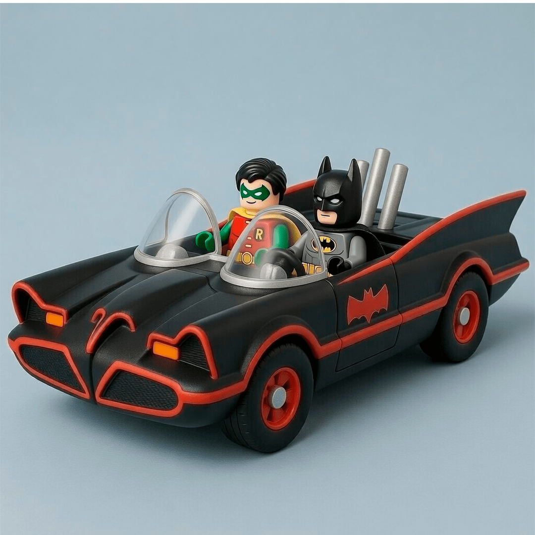 Batmóvel Clássico Compatível com Figuras Kinder Ovo - Imagem 3