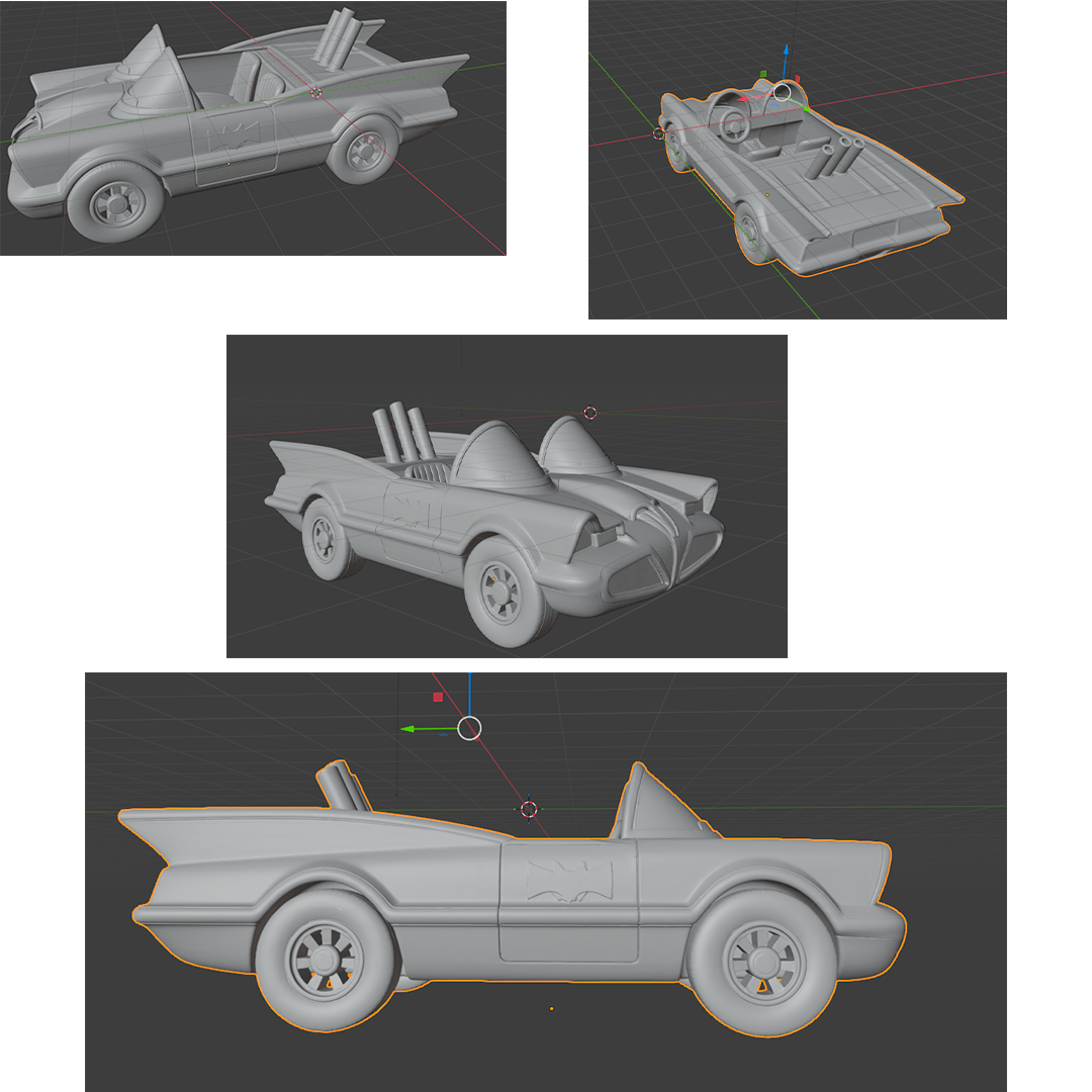 Batmóvel Clássico Compatível com Figuras Kinder Ovo - Imagem 4