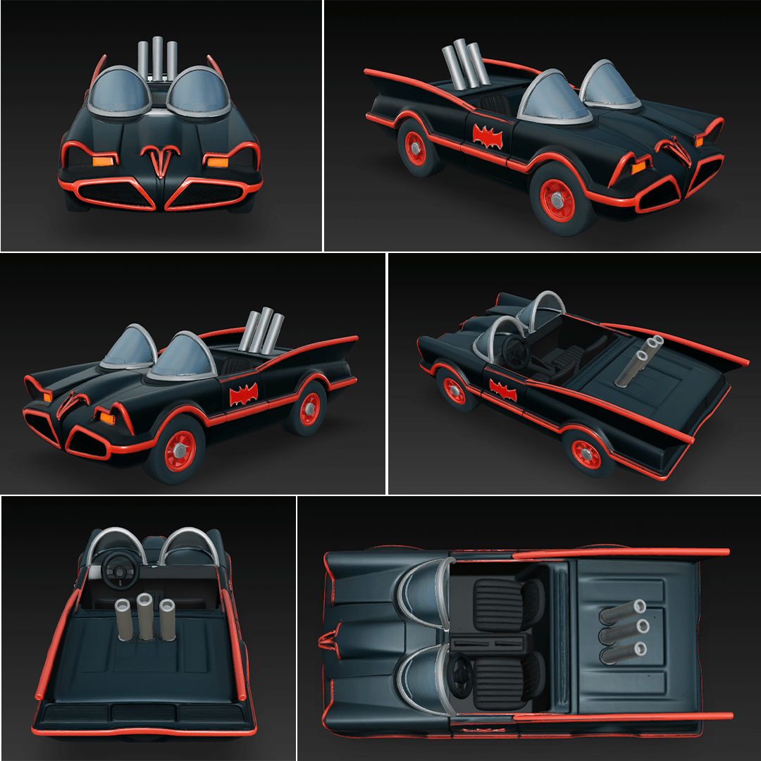 Batmóvel Clássico Compatível com Figuras Kinder Ovo - Imagem 2